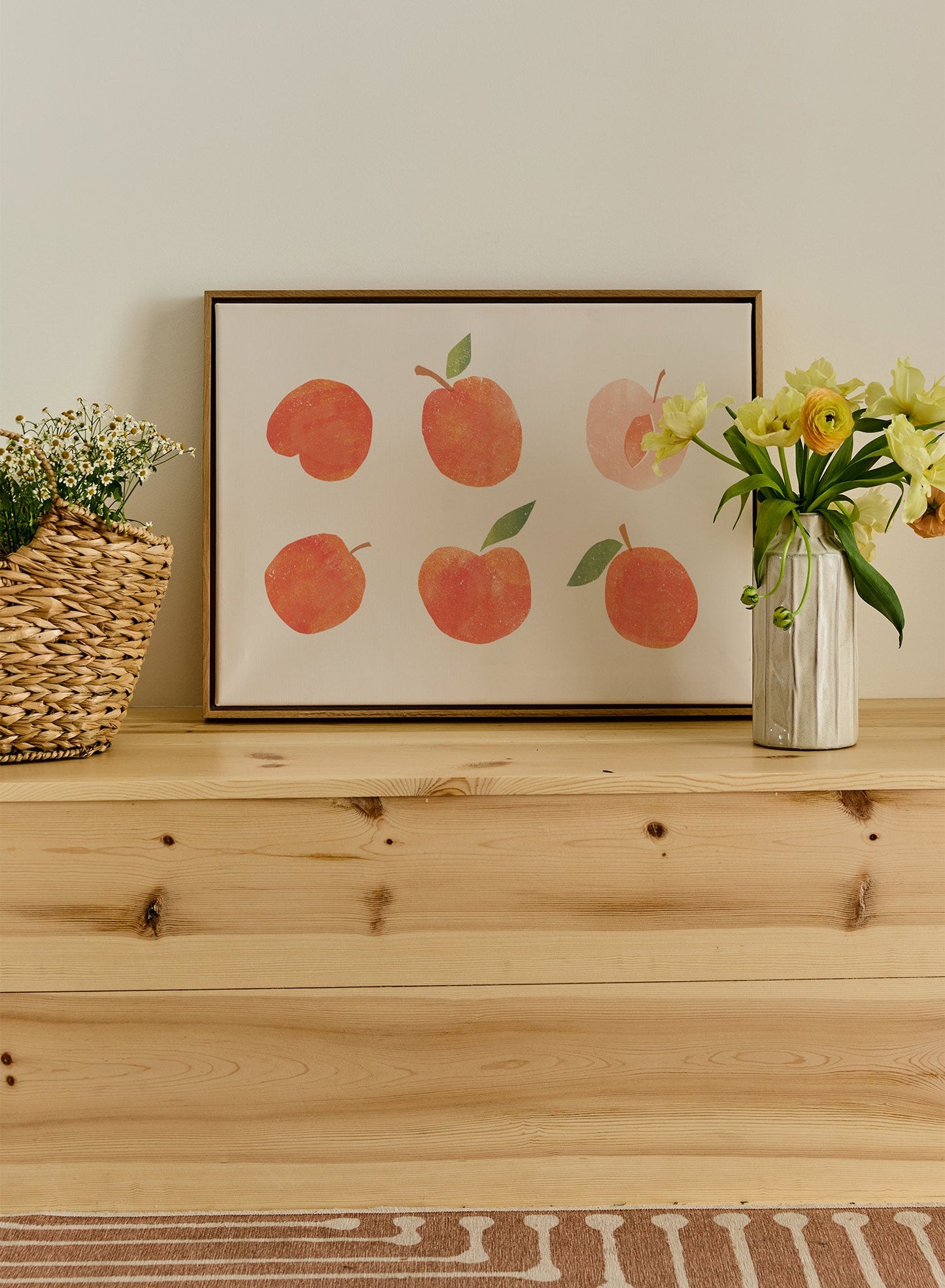 Apricot Paper Collage, Poster