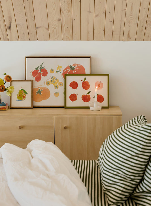 Apricot Paper Collage, Poster