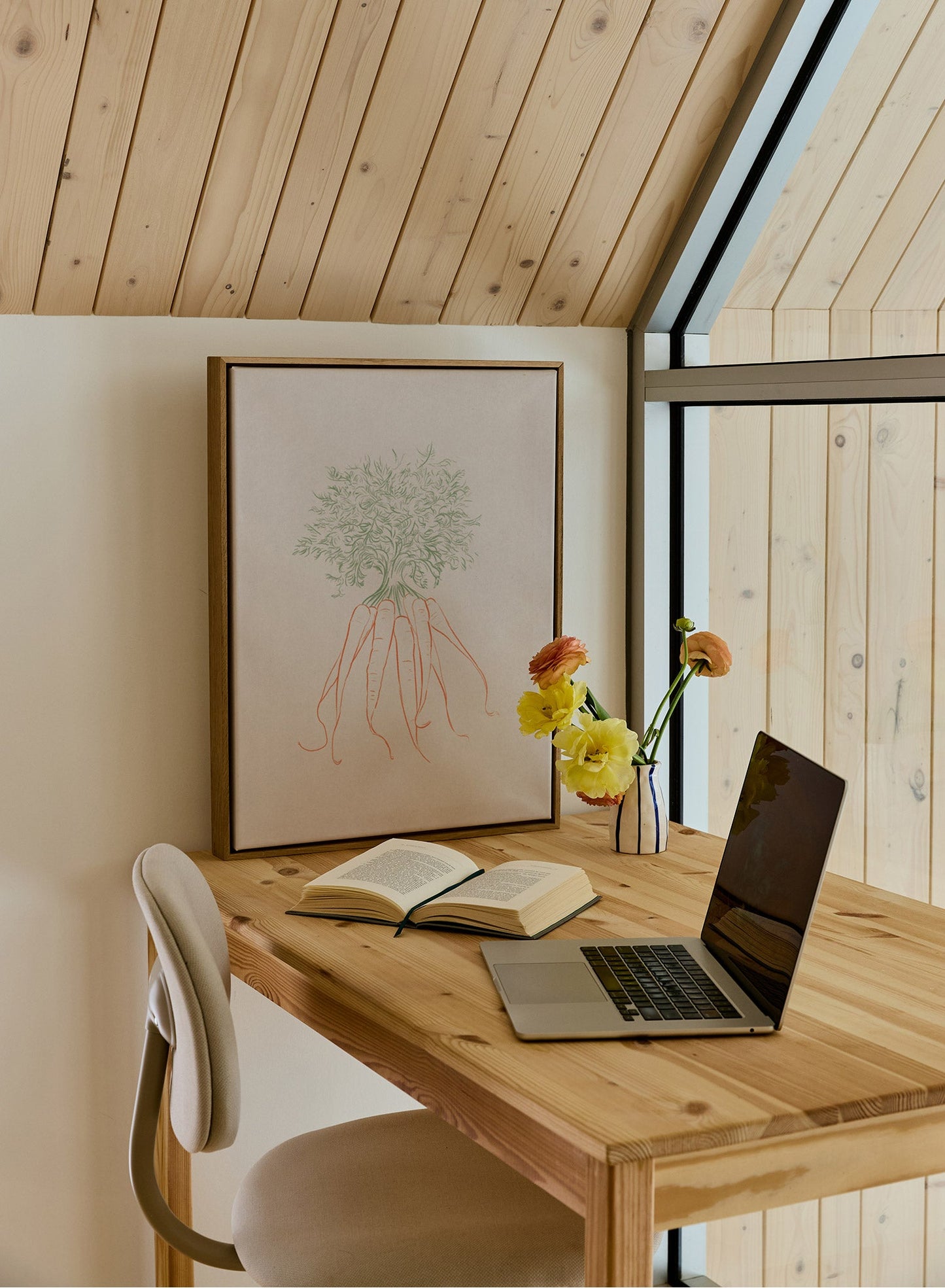 Line Drawn Carrots, Poster