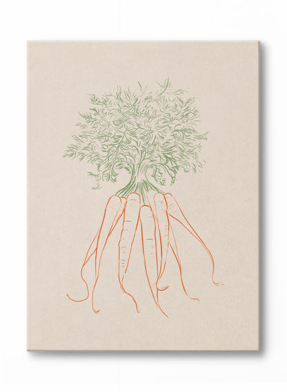 Line Drawn Carrots, Poster